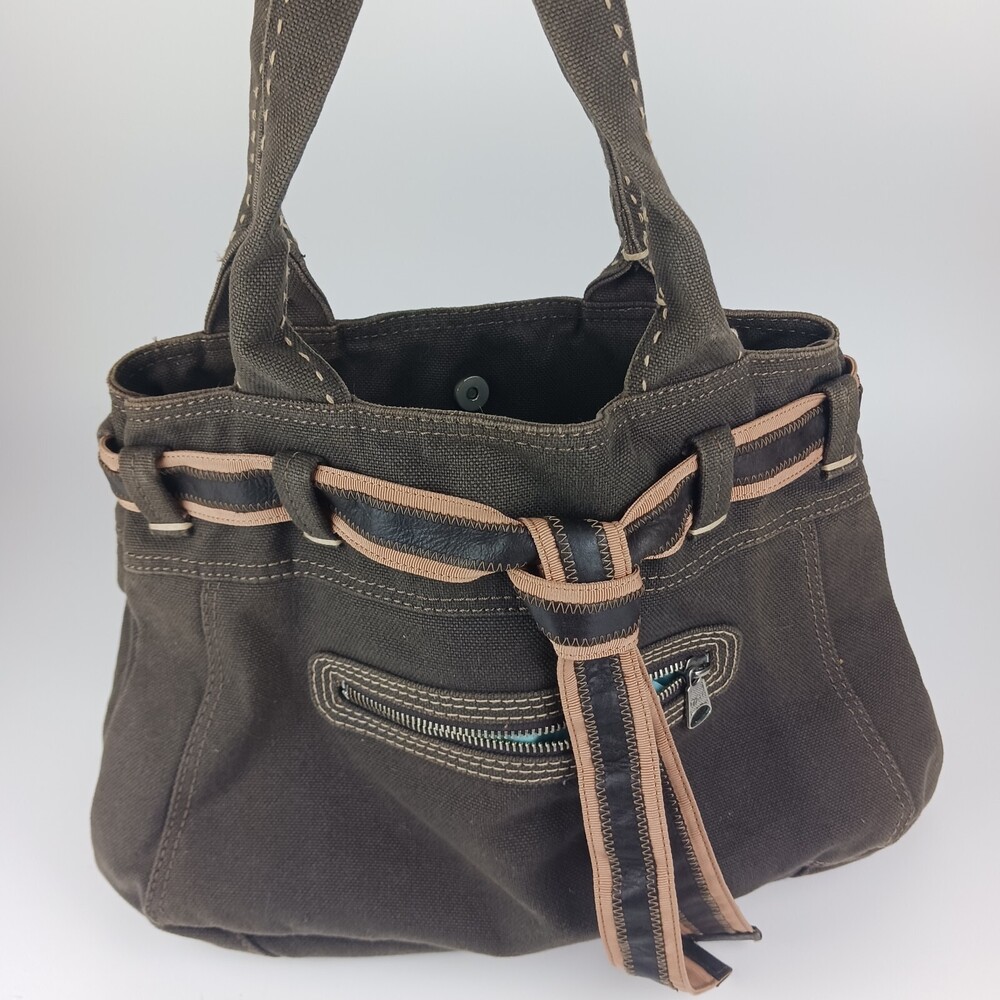 Jeans Purse Pre-Owned Tote Bag: with Belt And Pockets. Denim Material. Unique